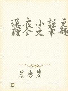 深夜小说免费阅读全文笔趣阁封面
