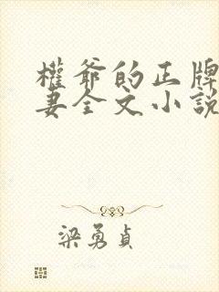 权爷的正牌小娇妻全文小说免费阅读全文