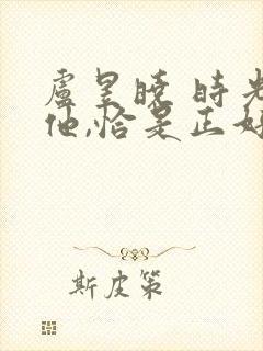 卢昱晓 时光与他,恰是正好封面