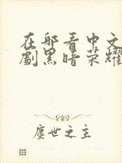 在哪看中文版韩剧黑暗荣耀第二季