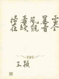 扫毒风暴电视剧在线观看全集