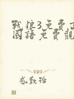 战狼3免费高清国语免费观看