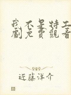 我不是特工电视剧免费观看