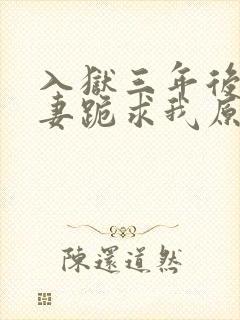 入狱三年后,前妻跪求我原谅 小说