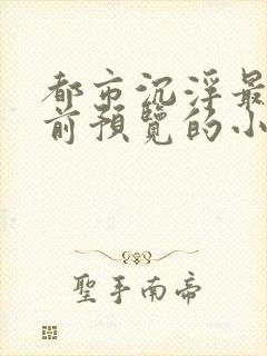 都市沉浮最快超前预览的小说3030