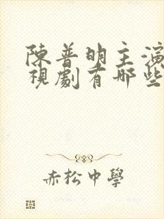 陈普明主演的电视剧有哪些