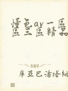 懂色av一区二区三区精品封面