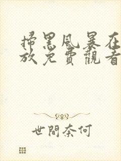 扫黑风暴在线播放免费观看全集高清封面