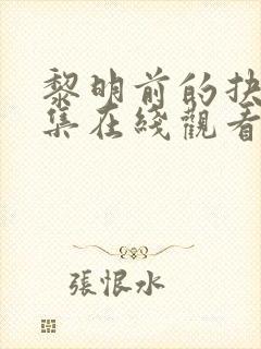 黎明前的抉择全集在线观看免费