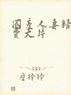 国产人妻精品免费大片封面