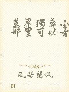 万界独尊小说在哪里可以看完整版