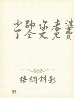 少帅你老婆又跑了全文免费阅读小说