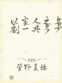 以家人之名电视剧一共多少集