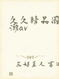 久久精品国产高潮av封面