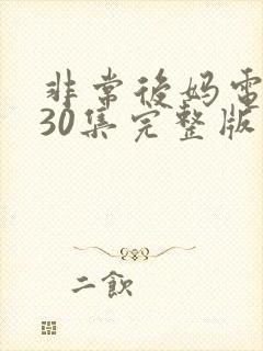 非常后妈电视剧30集完整版免费观看