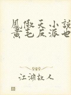 凤傲天小说里的黄毛反派也想要幸福