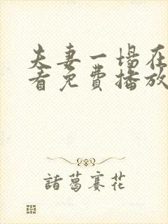 夫妻一场在线观看免费播放电视剧