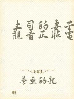 上司的妻子免费观看正版电视剧全集