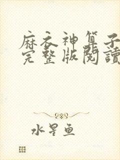 麻衣神算子免费完整版阅读