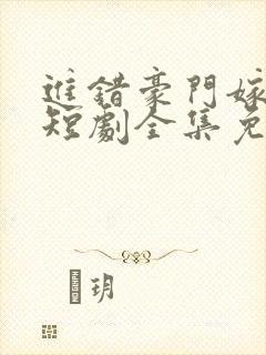 进错豪门嫁对郎短剧全集免费观看