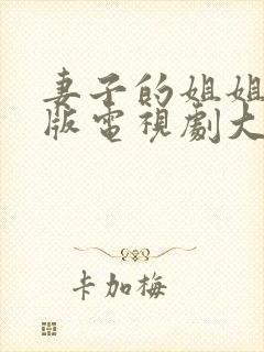 妻子的姐姐免费版电视剧大全