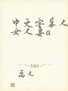 中文字幕人妻熟女人妻a