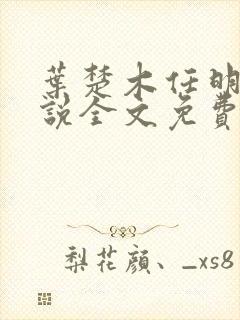 叶楚木任明曦小说全文免费阅读