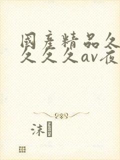 国产精品久久久久久久av夜夜嗨