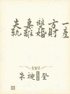 夫妻双方一方出轨离婚财产如何分割