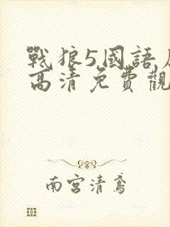 战狼5国语原版高清免费观看