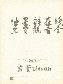 他是谁在线观看免费观看全集封面