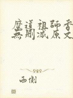 魔道祖师香炉篇无删减原文