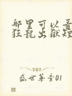 哪里可以看全集狂龙出狱短剧