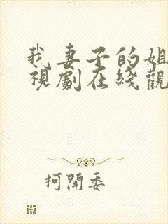 我妻子的姐姐电视剧在线观看封面