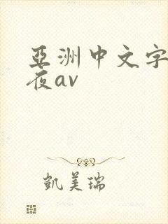 亚洲中文字幕午夜av