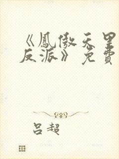 《凤傲天里黄毛反派》免费阅读