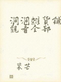 洞洞杂货铺免费观看全部