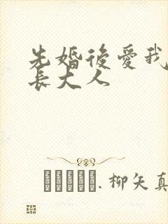 先婚后爱我的市长大人