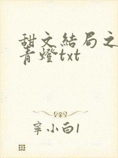 甜文结局之后 青灯txt封面