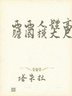 西西人体高清大胆国模大尺度