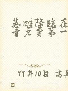 英雄降临在线观看免费第一季