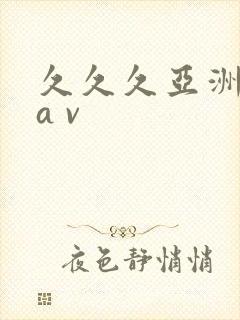 久久久亚洲精品a v