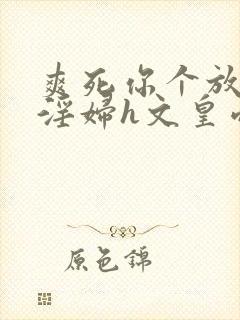 爽死你个放荡小淫妇h文皇帝视频