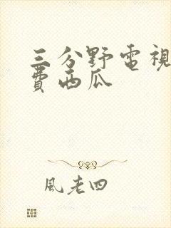 三分野电视剧免费西瓜