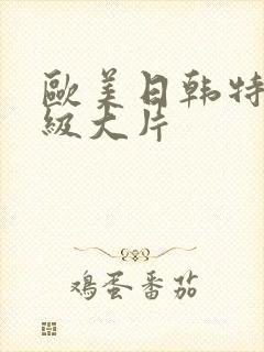 欧美日韩特黄一级大片