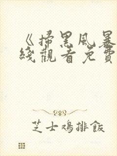 《扫黑风暴》在线观看免费完整版