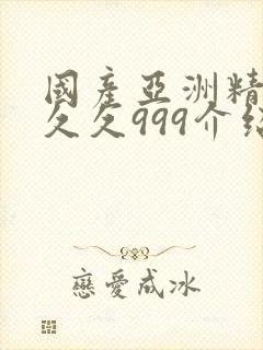 国产亚洲精品久久久999介绍