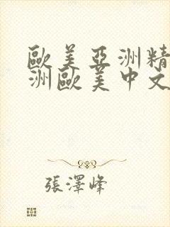 欧美亚洲精品亚洲欧美中文日韩封面