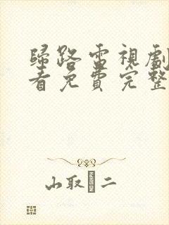 归路电视剧在线看免费完整版高清