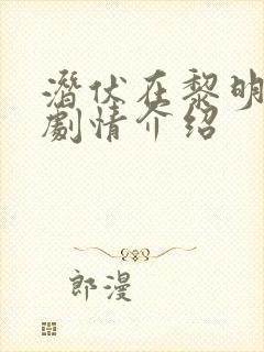 潜伏在黎明之前剧情介绍封面
